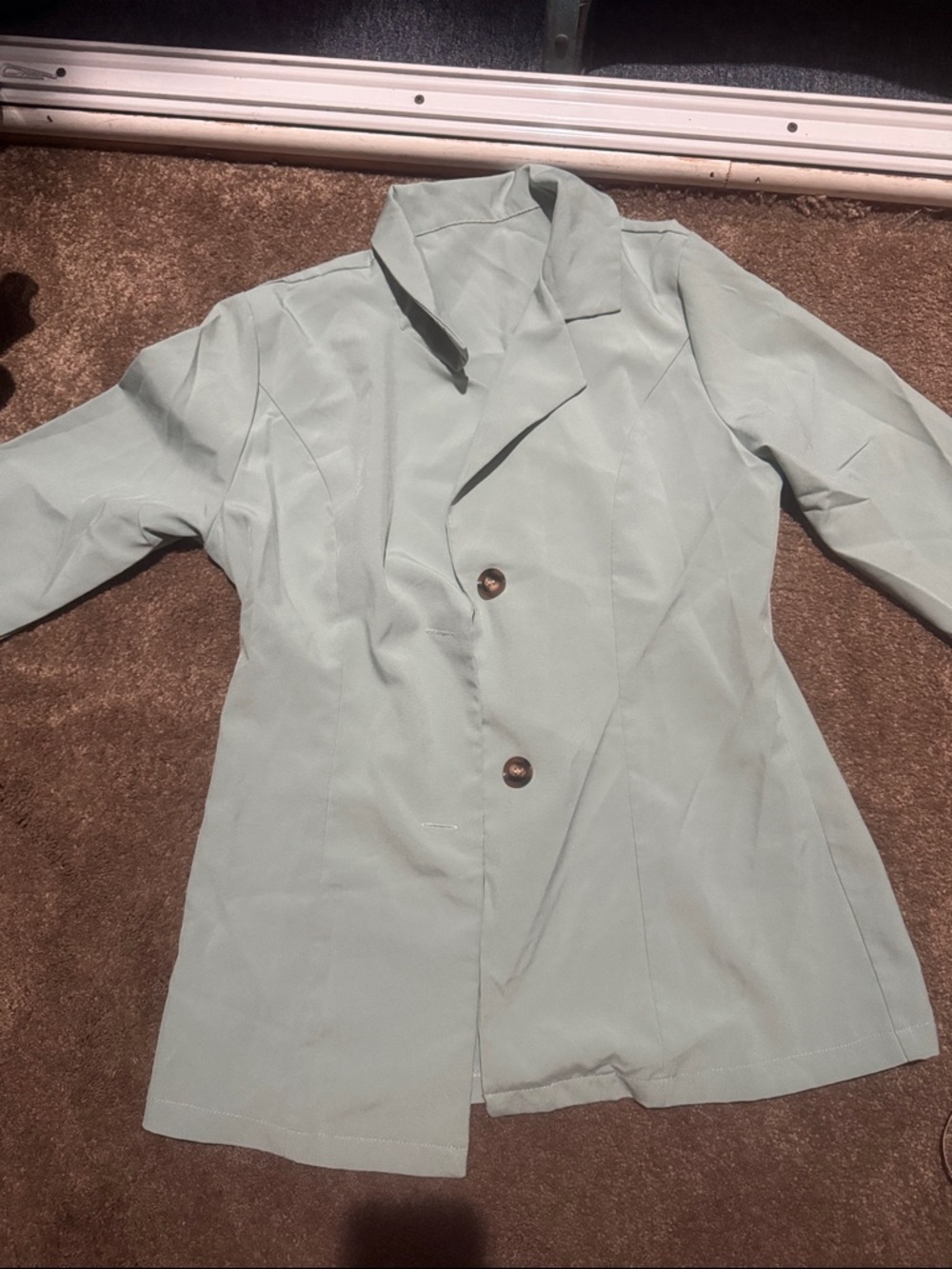 Mint Green Blazer & Short Set with White Tank - Picture 4 of 7